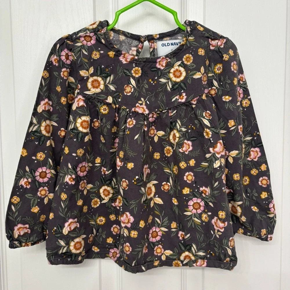 Floral Long Sleeve Top | Old Navy 5T